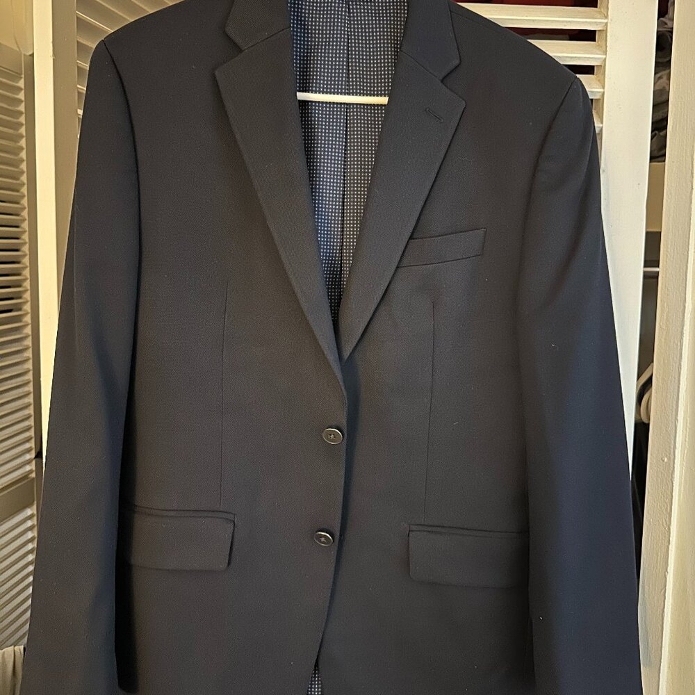 Michael Kors Men's Classic-Fit Stretch Solid Blazer, Navy 38R